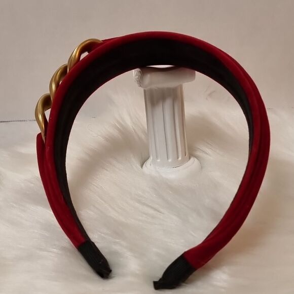 New VELVET GOLD CHAIN LINK HEADBAND - Picture 4 of 7